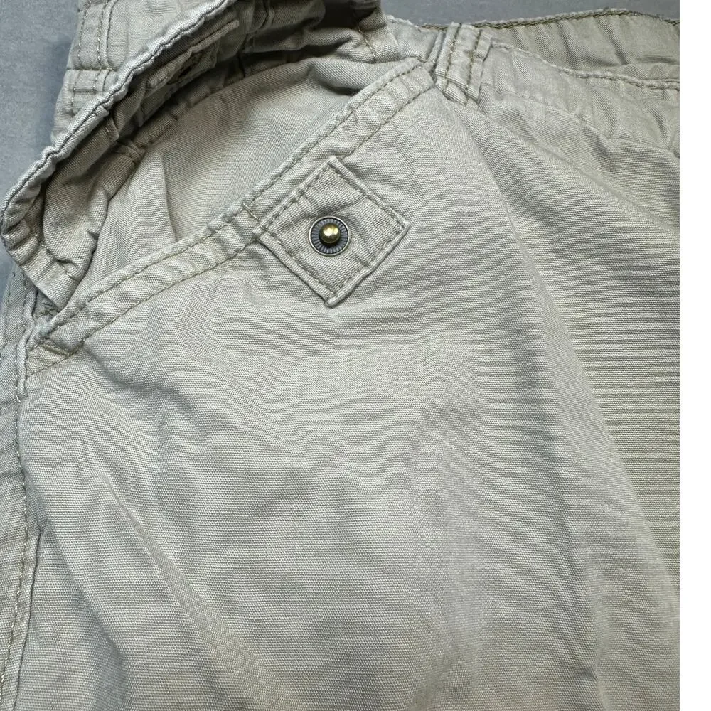 Chaps Mens Cargo Shorts Size 40 Khaki Tan 100% Cotton Casual Utility